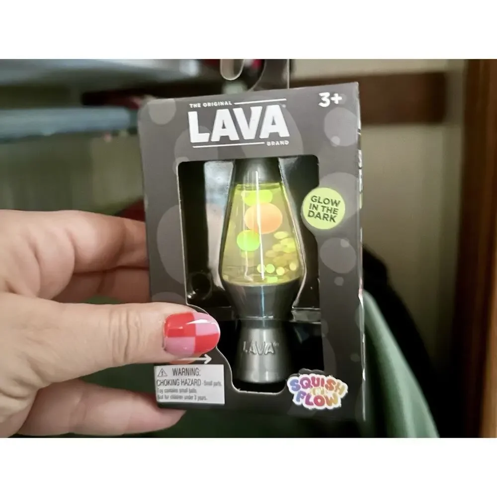 SCHYLLING Lava Squish & Flow Glow in The Dark Clear. Original Lava Lamp
